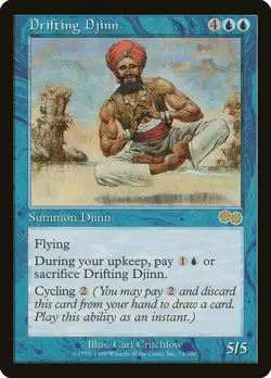 Drifting Djinn [Urza's Saga] Magic MTG - Image 1