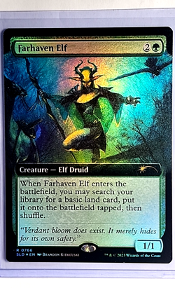 2023 MTG Magic the Gathering SLD Secret Lair Drop Foil #766 Farhaven Elf LP - Image 1