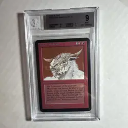 MTG Alpha Hurloon Minotaur BGS 9 Quad+ Mint (Gem Mint centering) 1993 - Image 1