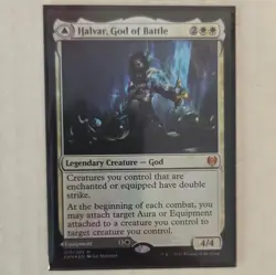 Halvar, God of Battle Kaldheim Foil Mythic Legendary Creature White #015 English - Image 1