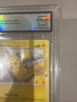 2021 Pokemon Pikachu McDonald's Collection #25 25th Anniversary 10 MINT - Image 5