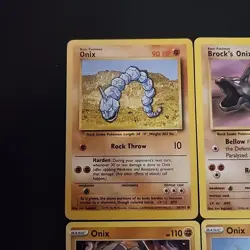 Pokemon TCG Onix Lot of 4 - Trainer Brock - Base, Gym Heroes, Go, Sword & Shield - Image 2