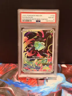 Pokemon Bulbasaur Enhanced BSTR Mega Evolution Holo 133/132 80 HP PSA 8 - Image 1