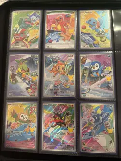 Pokemon TCG First Partner Illustration Collection NM Promos Full SET! - Image 1