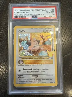 2021 POKEMON CELEBRATIONS CLASSIC COLL #20 CLEFFA HOLO PSA 10 - Image 1
