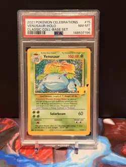 Pokemon Venusaur Celebrations Classic Collection 15/102 Holo PSA 8 2021 - Image 1