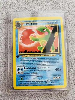 Politoed 27/75 1st Edition Rare Pokemon Neo Discovery MINT PSA BGS CGC READY - Image 1