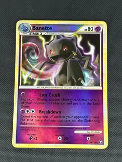 Banette 14/102 Rare HGSS Triumphant Pokemon Reverse Holo Near Mint - Image 1