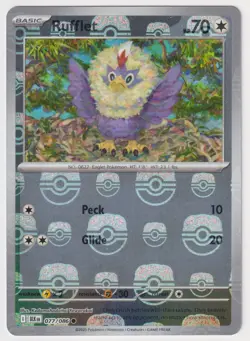Rufflet 077/086 Master Ball Holo Black Bolt – Pokemon TCG - Image 1