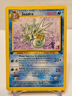 Seadra 42/62 Uncommon 1st Edition Fossil Pokemon 1772 - Image 1