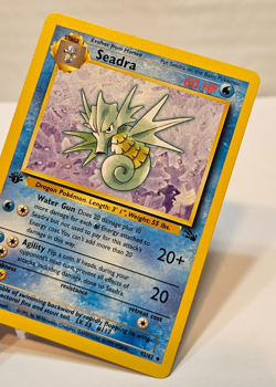 Seadra 42/62 Uncommon 1st Edition Fossil Pokemon 1772 - Image 4