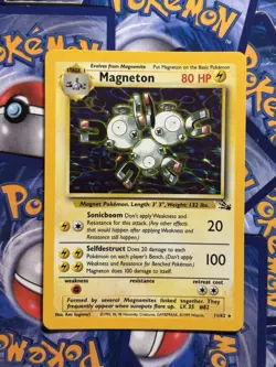 Pokemon Magneton Fossil #11 Holo Wizards Base Set Holo - Super Thorough Pics! - Image 1