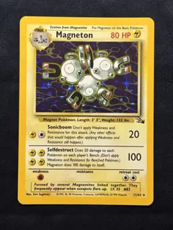 Pokemon Magneton Fossil #11 Holo Wizards Base Set Holo - Super Thorough Pics! - Image 2