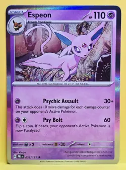 2025 😺 Espeon 033/131 Rare SV: Prismatic Evolutions Pokemon - Image 1