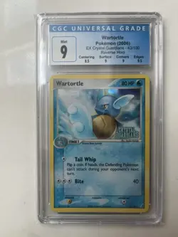 Pokemon TCG Wartortle EX Crystal Guardians 43/100 Reverse Holo CGC 9 Mint - Image 1