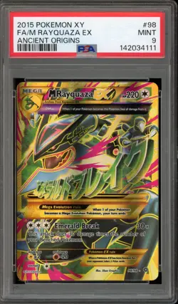 Pokemon M Rayquaza EX XY Ancient Origins Full Art #98 PSA 9 Mint - Image 1