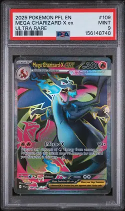 Mega Charizard X EX - Pokemon Phantasmal Flames 109 - PSA 9 - New Cert! - Image 1