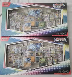 x2 Pokemon Lucario Ex Tyranitar box Sam’s club exclusive prismatic evolutions - Image 1