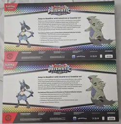 x2 Pokemon Lucario Ex Tyranitar box Sam’s club exclusive prismatic evolutions - Image 2