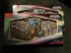 2X Pokemon Prismatic Evolutions Lucario EX and Tyranitar EX Premium Collection - Image 1