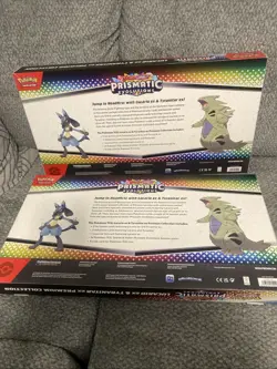 Pokemon Prismatic Evolutions Lucario EX Tyranitar Ex Premium Collection LOT OF 2 - Image 3