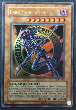 Yu-Gi-Oh TCG #IOC-065 Dark Magician of Chaos Ultra Rare MP (Scuffing on Back) - Image 1