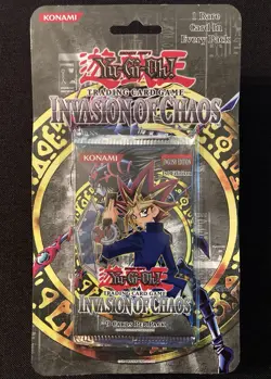 Yu-Gi-Oh! INVASION OF CHAOS Blister Booster Pack 1st EDITION 1996 Konami RARE 🔥 - Image 1