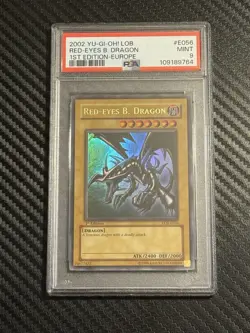 YuGiOh POP 19🔥Red Eyes B. Dragon LOB 1st Edition E056 Europe Print Highly Rare - Image 1