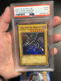 YuGiOh POP 19🔥Red Eyes B. Dragon LOB 1st Edition E056 Europe Print Highly Rare - Image 3