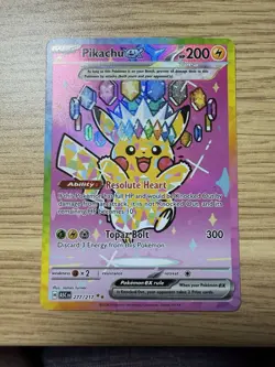 Ascended Heroes Pikachu Ex Pokemon (SIR) 277/217 PSA 1O Potential! NM - Image 2