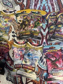 16 Total Packs From 8 Pokemon Sword And Shield Sets Including 2 Evolving Skies! - Image 3