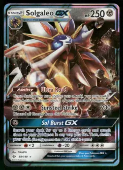 2017 Solgaleo GX 89/149 Ultra Rare Holo NM SM Base Set Pokemon - Image 1