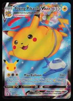 2021 SWORD & SHIELD - CELEBRATIONS FLYING PIKACHU VMAX VMAX #7 - Image 1