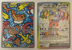 Pokemon Tatsugiri 186/167 & Tatsugiri ex 226/191 Twilight Masquerade Holo x2 Lot - Image 1