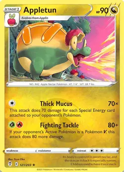 Appletun 121/203 SWSH07: Evolving Skies Pokemon - Image 1