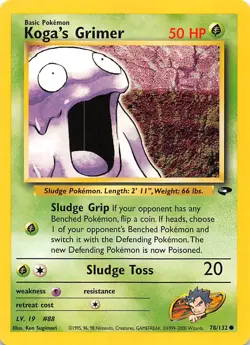 Koga's Grimer 078/132 Gym Challenge Pokemon - Image 1