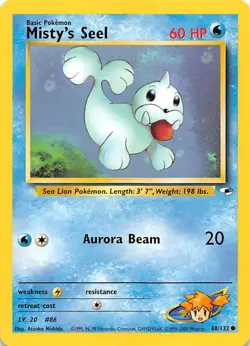 Misty's Seel 088/132 Gym Heroes Pokemon - Image 1
