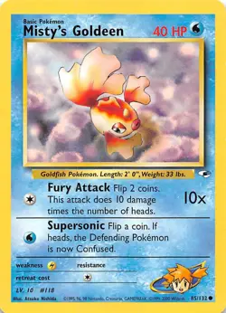 Misty's Goldeen (85) 085/132 Gym Heroes Pokemon - Image 1
