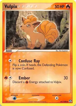 Vulpix 69/108 Power Keepers Pokemon - Image 1