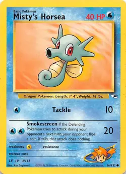 Misty's Horsea 086/132 Gym Heroes Pokemon - Image 1