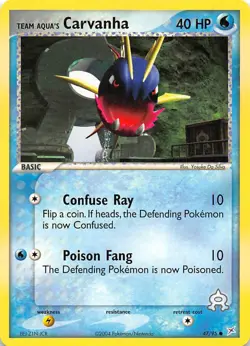 Team Aqua's Carvanha 47/95 Team Magma vs Team Aqua Pokemon - Image 1