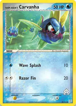Team Aqua's Carvanha 48/95 Team Magma vs Team Aqua Pokemon - Image 1