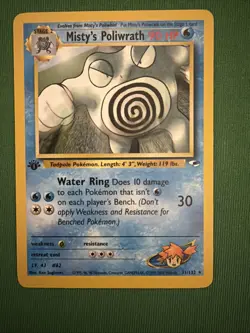 Pokemon TCG Misty's Poliwrath Gym Heroes 1st Edition Rare English WotC #31/132 - Image 1
