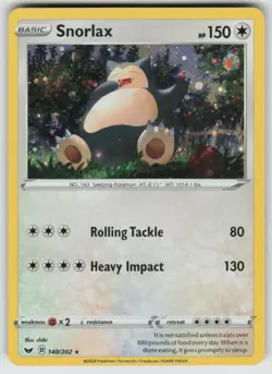 Snorlax (Cosmos Holo) 140/202 Holo Promo Blister Exclusives Pokemon LP - Image 1