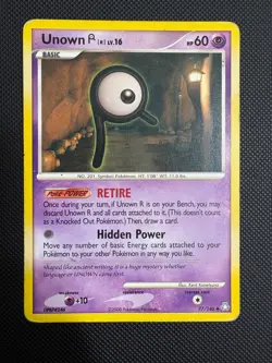 Vintage Pokemon TCG - Unown [R] 77/146 - Legends Awakened - MP - Image 1