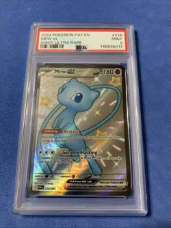 Pokemon TCG 2024 PAF EN PSA 9 Mew Ex Shiny Ultra Rare #216 - Image 1