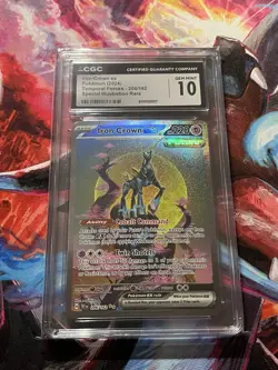 2024 Pokemon Temporal Forces Special Illustration Iron Crown ex 206/162 CGC 10 - Image 1