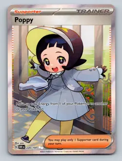 Pokemon TCG Poppy Holo Ultra Rare SV03: Obsidian Flames 220/197 - Image 1