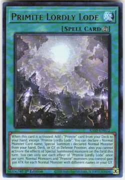 Primite Lordly Lode Ultra Rare RA05-EN072 Yugioh - Image 1