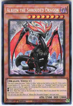 Albion the Shrouded Dragon Secret Rare RA05-EN019 Yugioh - Image 1
